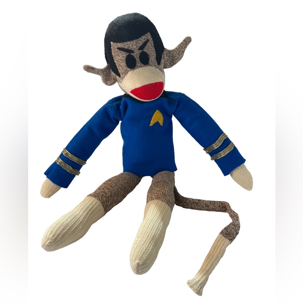 Spock Monkey Sock Monkey Trekkie Sci-fi Star Trek Collectible Plush Animal OAAK